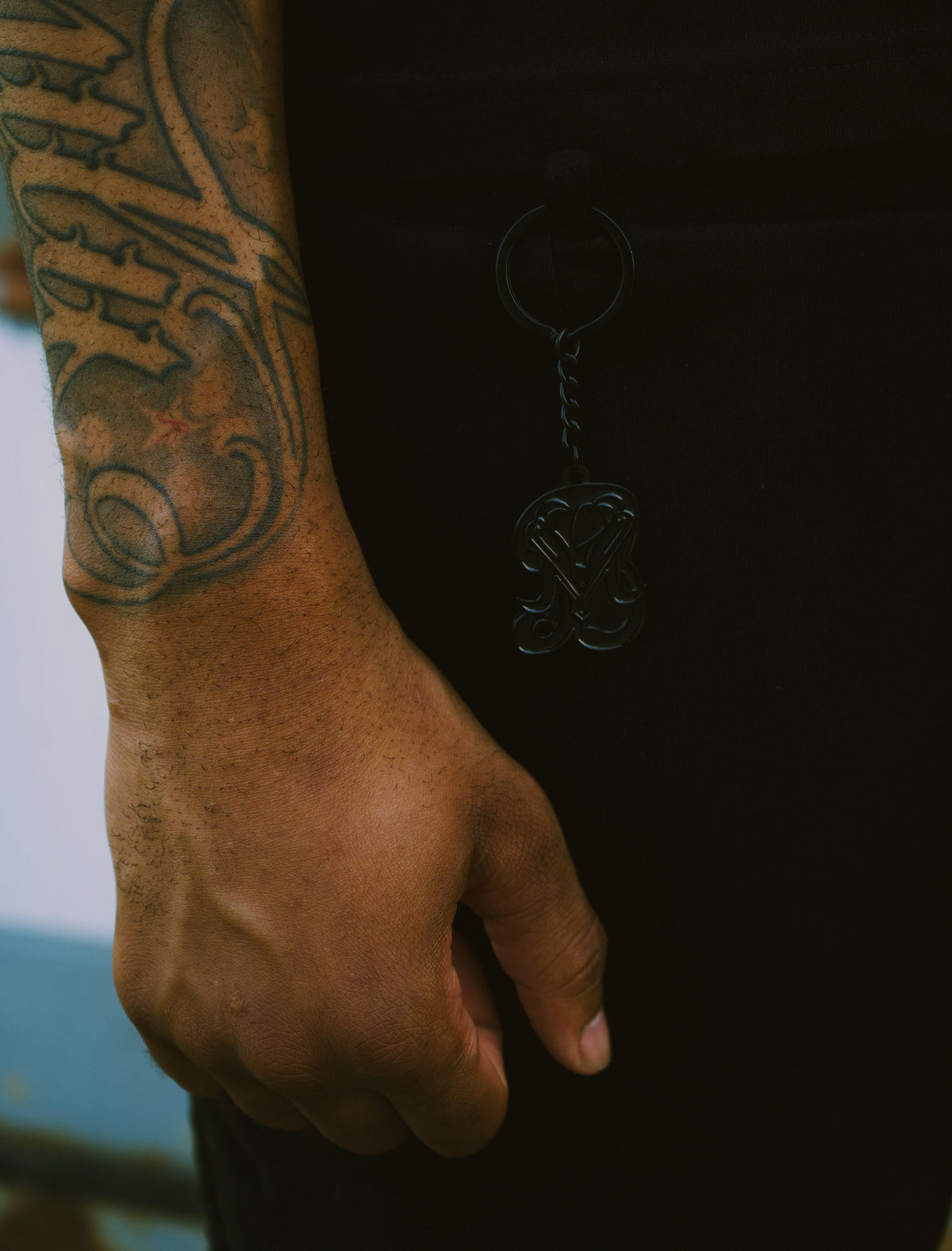 Members Signature Key Chain Black